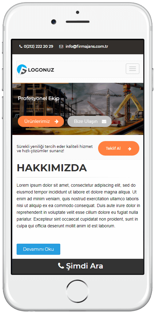 mobil web tasarım